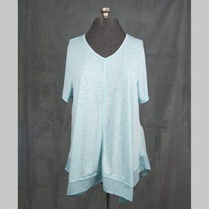 Light Blue Allie & Rob tunic top, size 2X